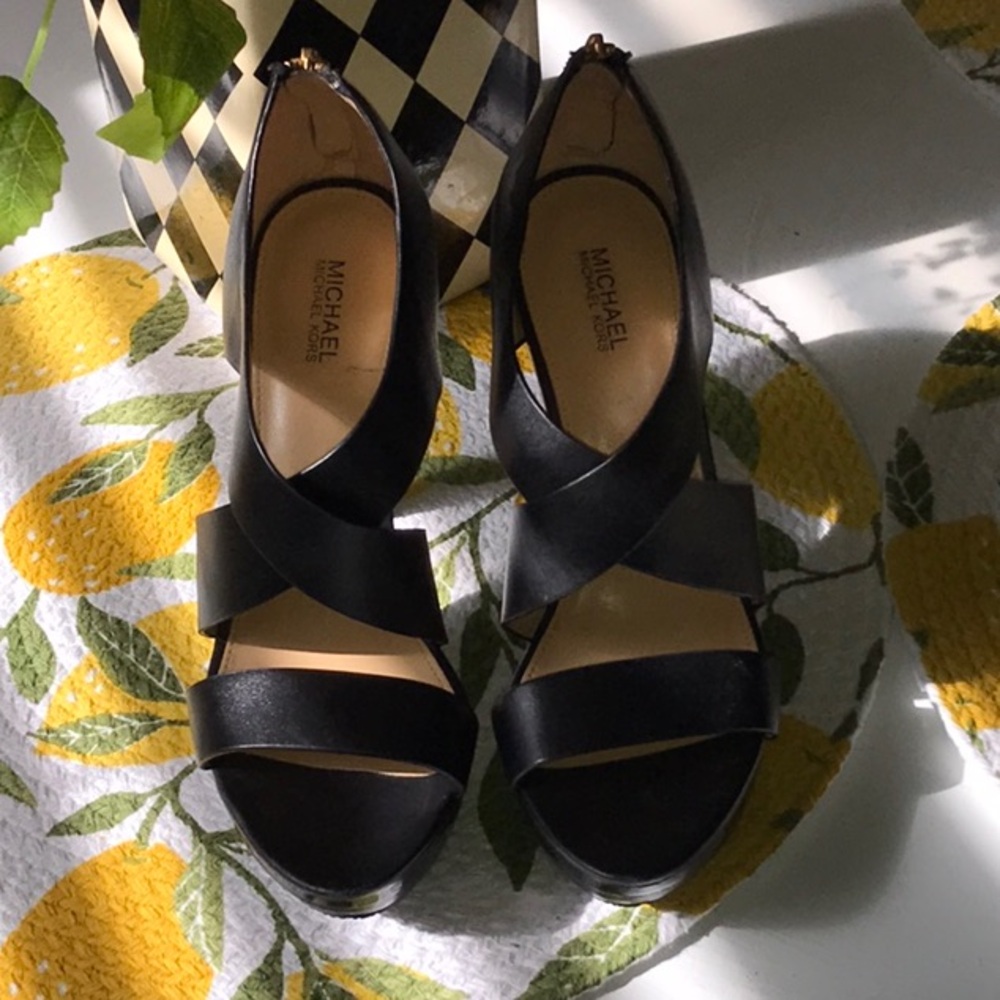 Michael Kors Black Strappy Heels